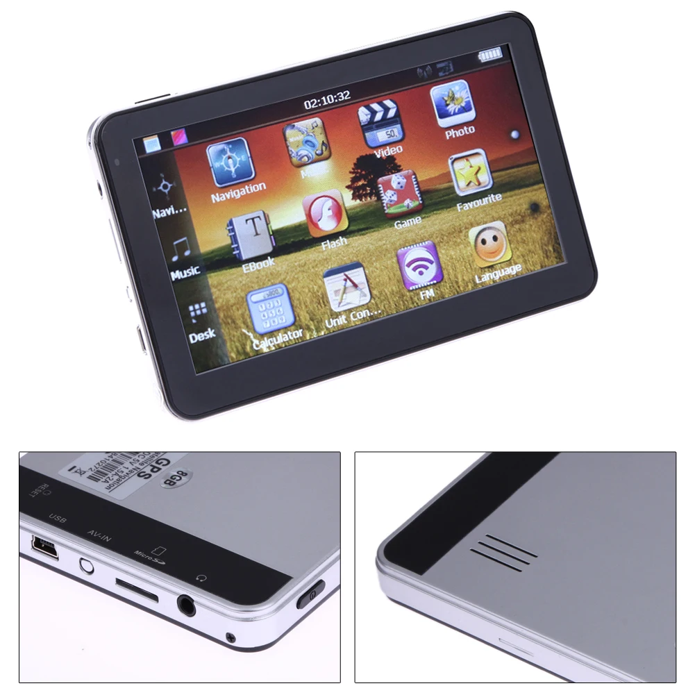  5 zoll Auto GPS-Navigation HD800 * 480 256 Mt/8 GB Sat Nav CPU800M Wince6.0 + FM Transmitter + mult