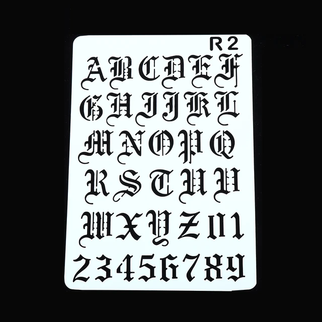 Old English Font Stencil