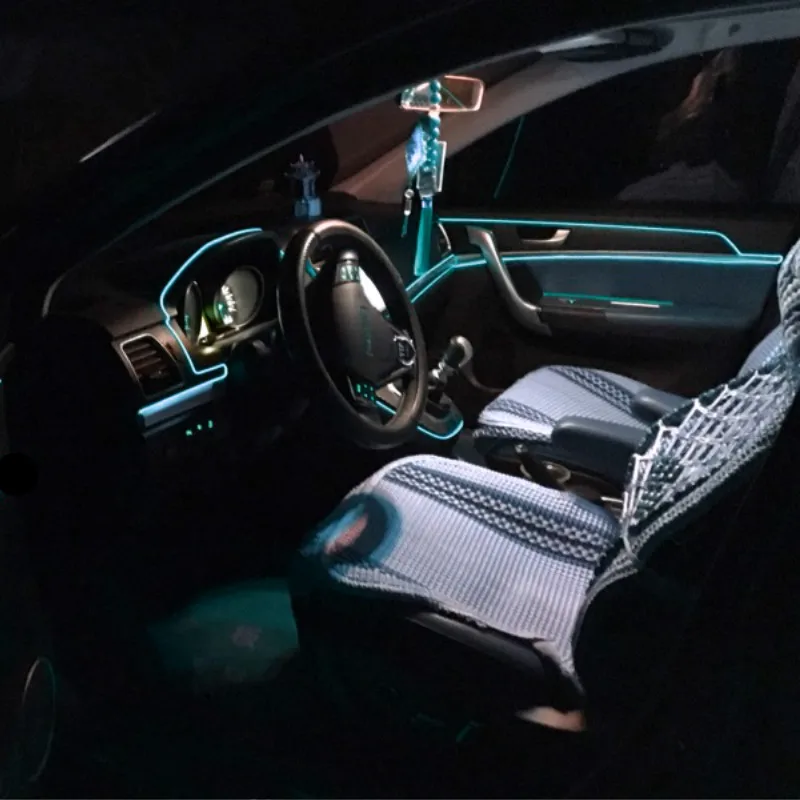 

Led Car Jurus 1m Car Flexible Neon Light El Strip Tube Wire 10 Colors Product Tape Diy Decoration With 12v Cigarette Lighter