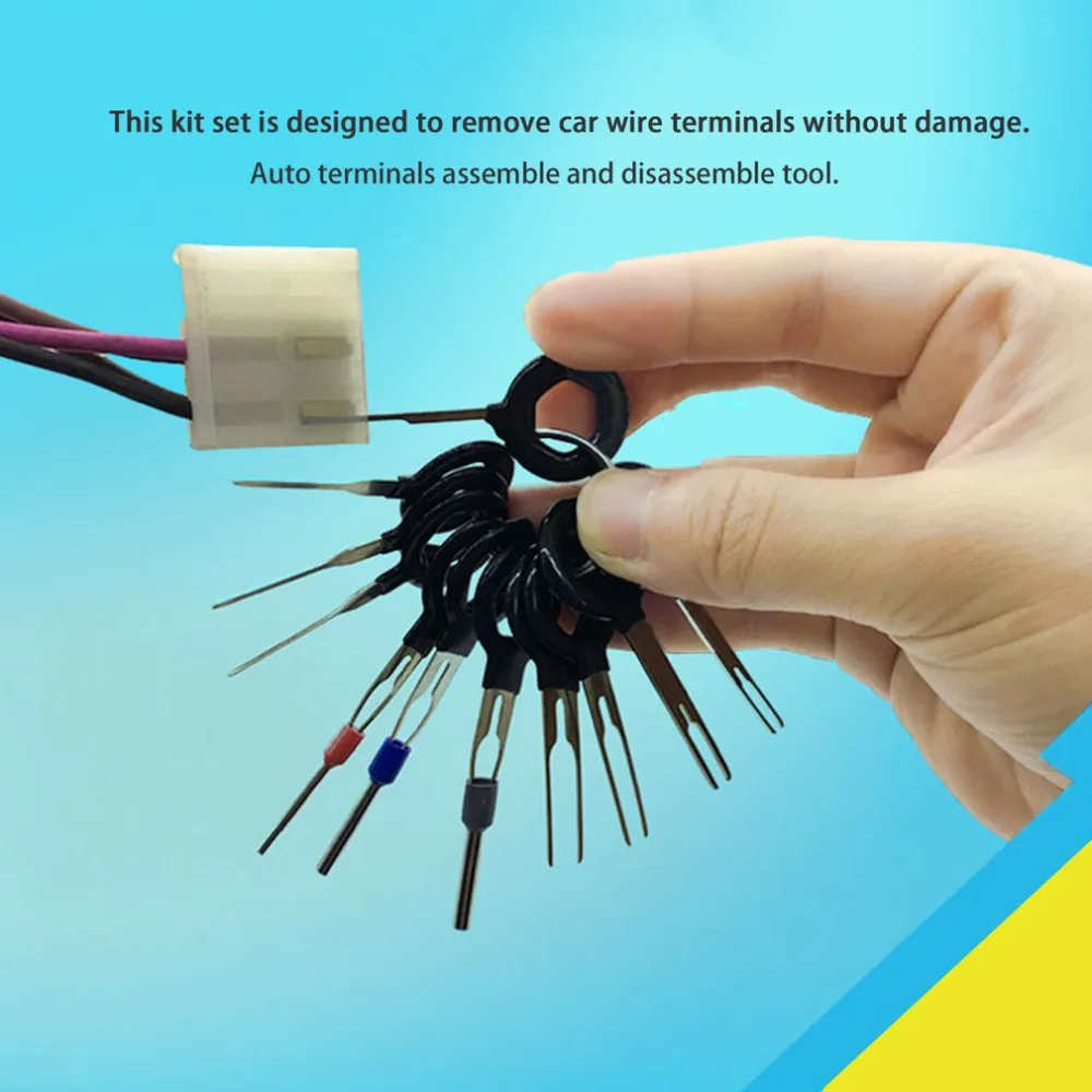 Car styling 11pcs Car Terminal Removal Tool Kit Harness ... automotive wire connector wiring harness 