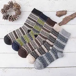 2017 зимние мужские Носки для девочек теплые шерстяные Повседневное высокое Эластичные носки