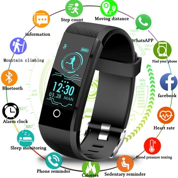 

LIGE New Smart Watch Men Blood Pressure Heart Rate Monitor Fitness Tracker Smart Sports Bracelet Smart Band Pulsera inteligente