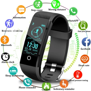 LIGE, nuevo reloj inteligente para hombres, presión arterial, ritmo cardíaco, monitor, Fitness seguidor, Pulsera deportiva inteligente, Pulsera inteligente, Pulsera inteligente