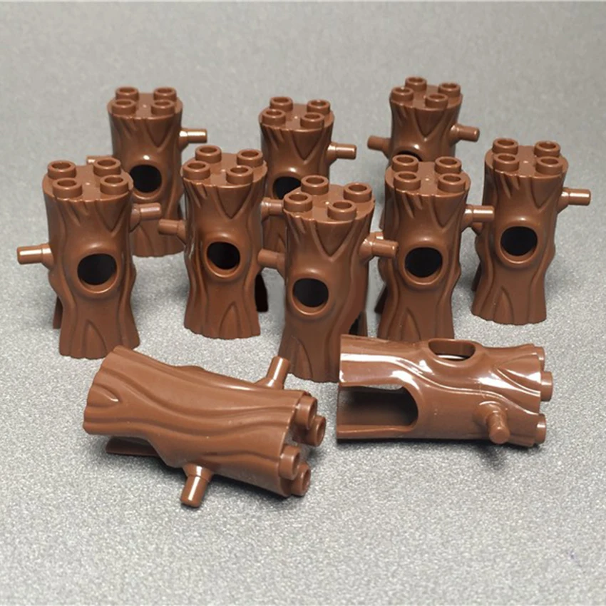 5Pcs Plants Scene Legoinglys Stump Tree Building Blocks Toy Garden MOC Accessories Set City DIY Parts Bricks Toys for Kids  (5)