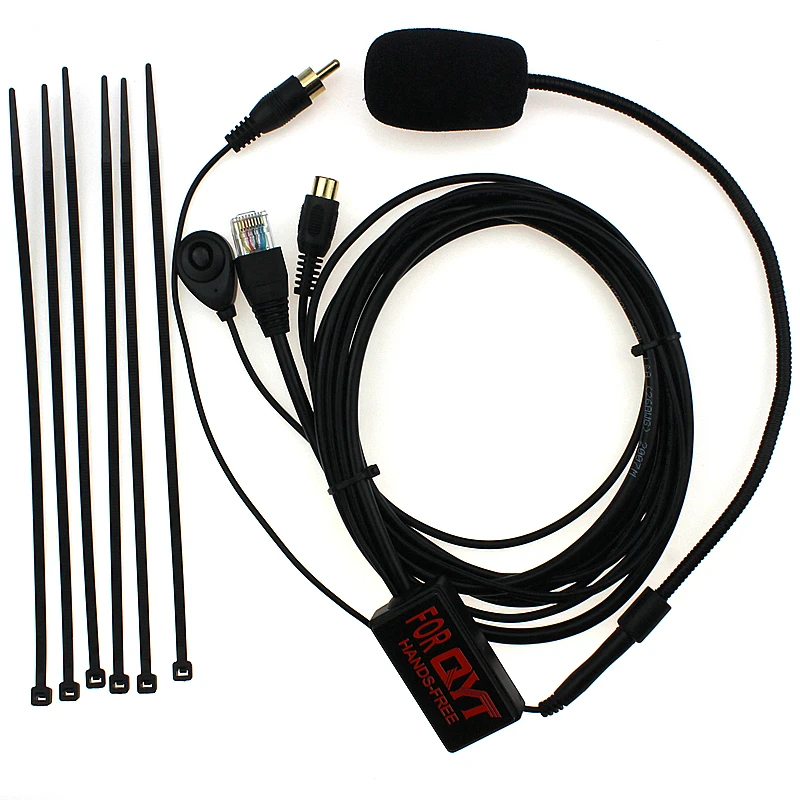 Hands free Crystal Finger PTT MIC Microphone for Mini Car Radio QYT