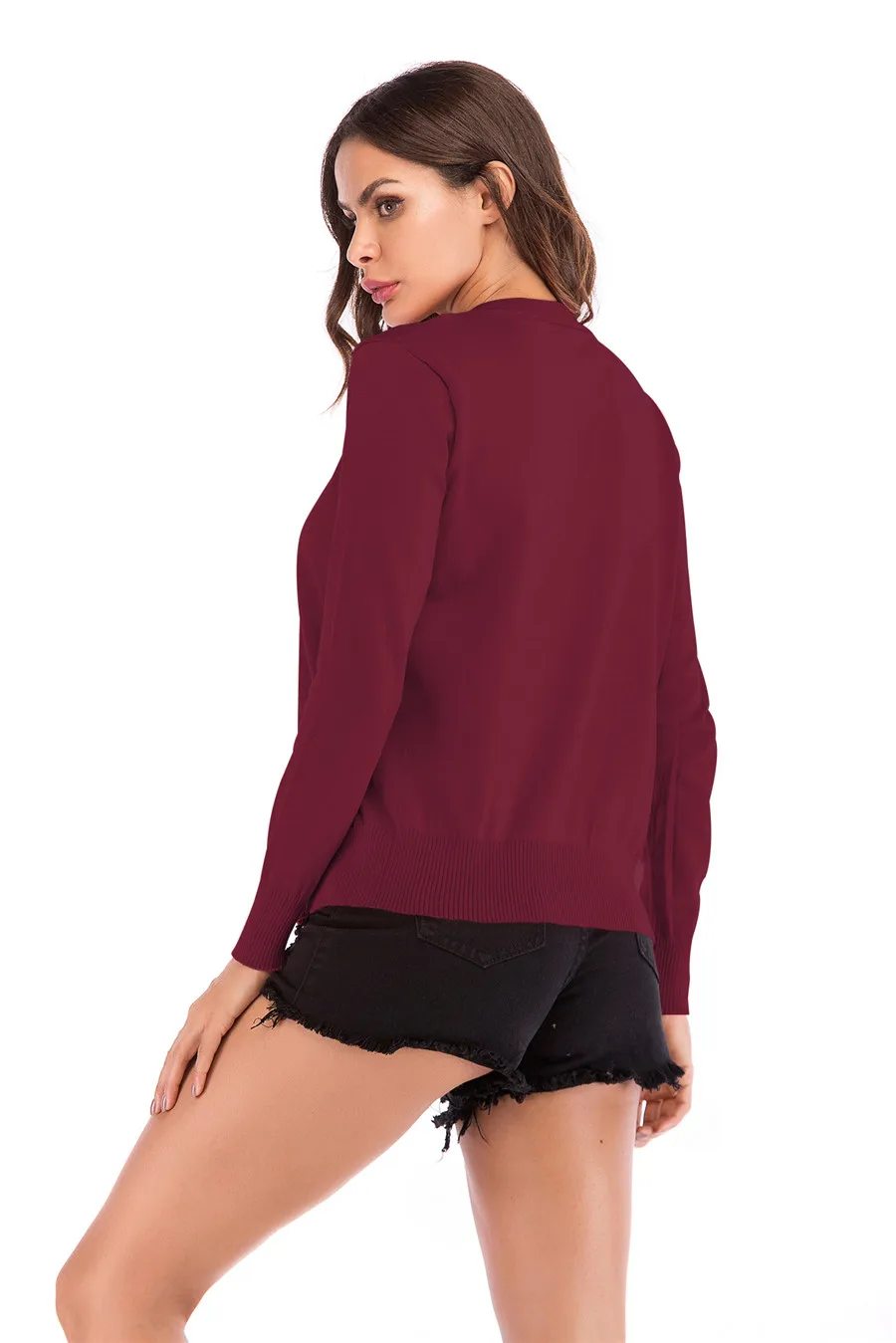 Gladiolus New Autumn Winter Sweater Women 2018 Long Sleeve Beading Single Button Casual Knitted Cardigan Women Sweater Jumpers (22)