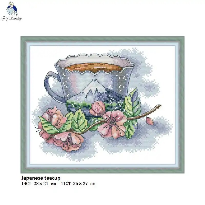 Набор для вышивки крестиком Teacup серии из разных стран рассчитан на печать холсте