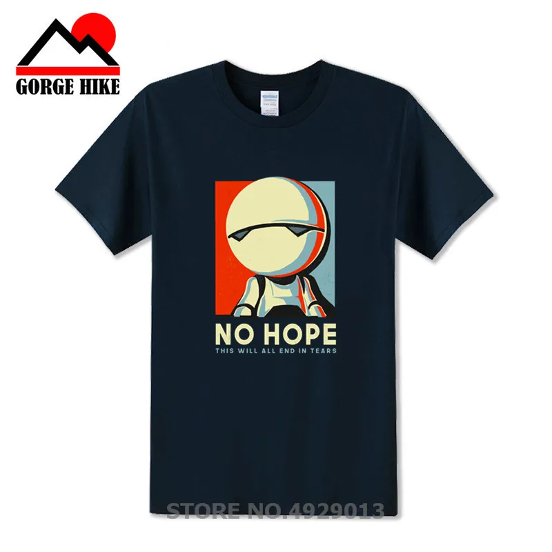 Мужская футболка Funny No Hope с надписью Marvin The Paranoid на Android принтом itchhiker's Guide To