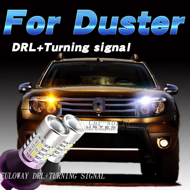 For Renault Duster LED DRL Daytime Running Light Turning Signal Light