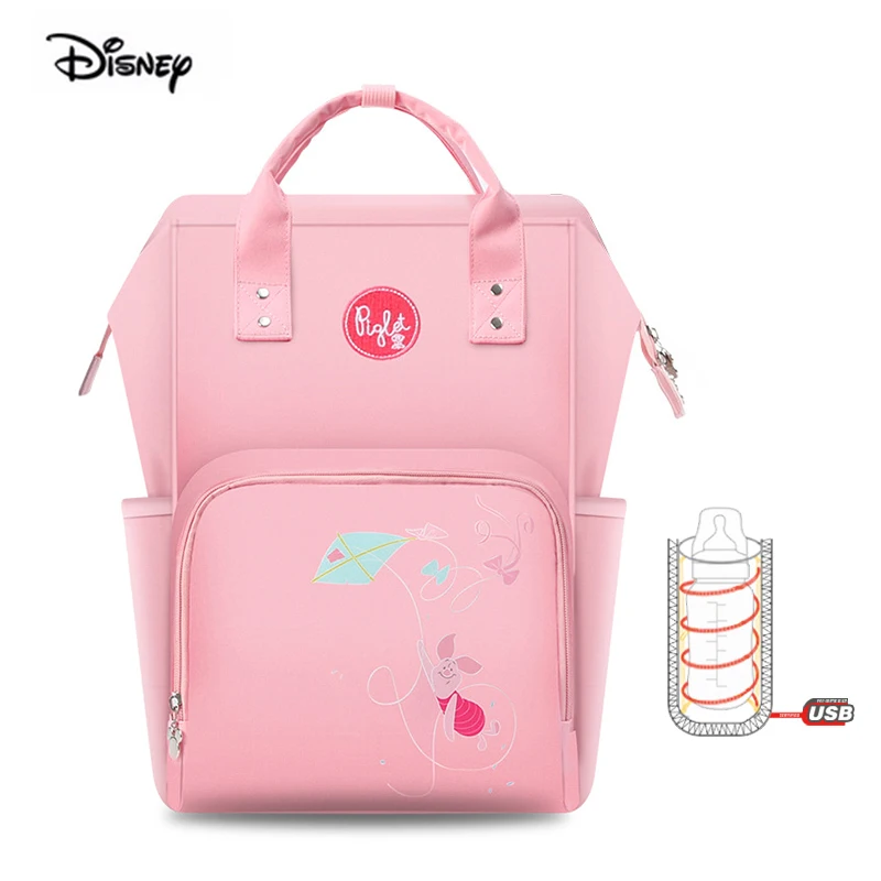 Disney детский рюкзак для мамы, Многофункциональный Большой Вместительный рюкзак для мамы, рюкзак для подгузников, дропшиппинг - Цвет: Pink