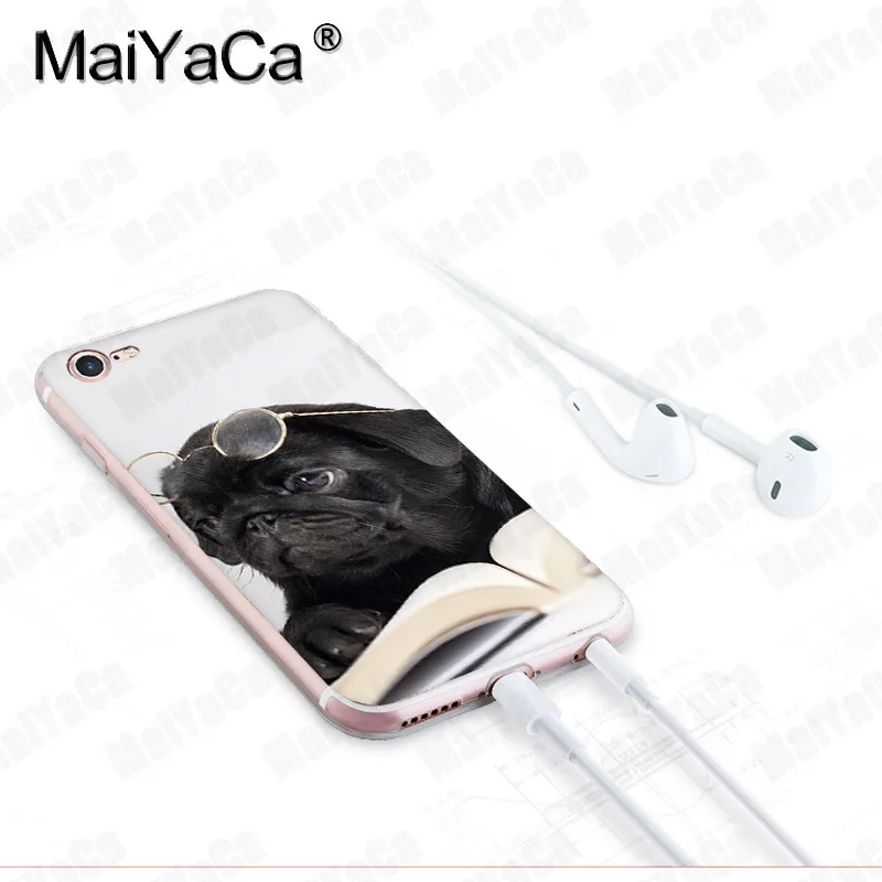 Чехол MaiYaCa для iphone 7 6 X черный прозрачный чехол iPhone 8 6S Plus 5 5S SE 5C XS XR|Чехлы-накладки| |
