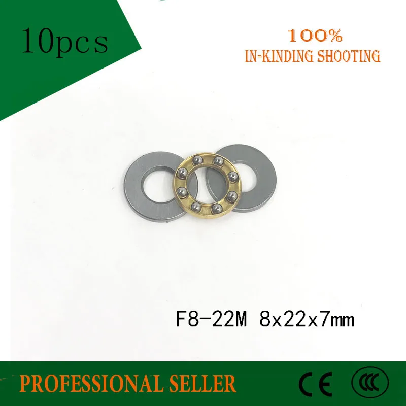 Free shipping 10pcs F8-22M f8-22 M high quality thrust ball bearing 8x22x7mm miniature bearing