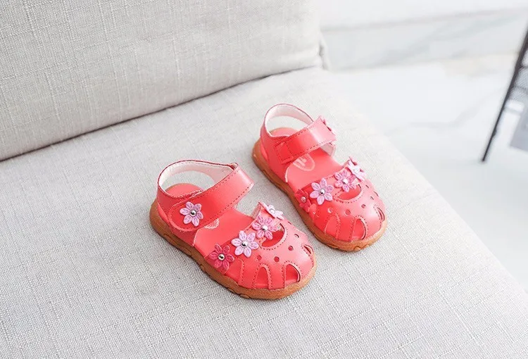 Sandalia Infantil/ г. Летние сандалии для девочек с цветочным принтом zapatos Nina детские туфли принцессы для маленьких девочек, классные детские скандалы - Цвет: As picture