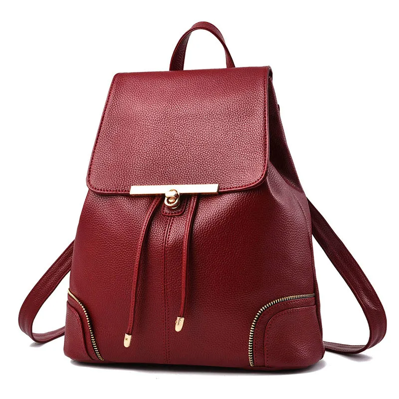 2017 Summer New Bags for Woman Concise Classic Leisure Fashion Occident Style Backpack Solid Color Blue