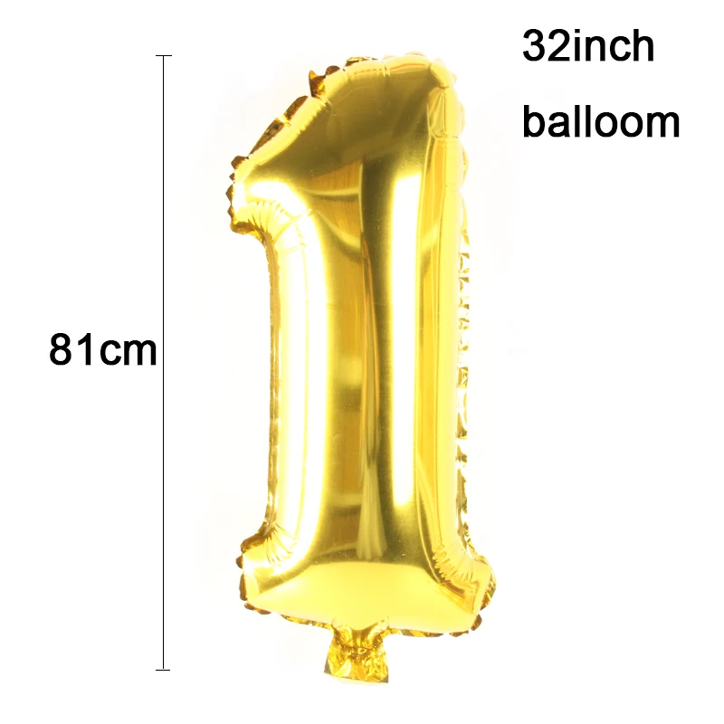 1 шт. 32 дюйма золотой шар с цифрами надувной шар из алюминиевой фольги 0~ 9 день рождения украшения для детского душа принадлежности для свадебной вечеринки