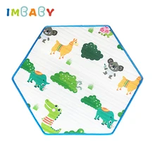 IMBABY детский игровой коврик, детский игровой коврик, сумка для хранения игрушек, ковер, нескользящий Шелковый хлопок, детский игровой коврик для ползания