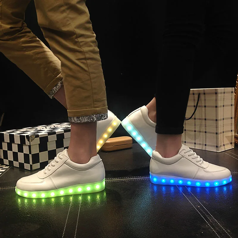 bata children's sandals Size 27-46 Adult Unisex Womens&Mens 7 Colors Kid Luminous Sneakers Glowing USB Charge Boys LED Shoes Girls Footwear LED Slippers children's shoes for high arches