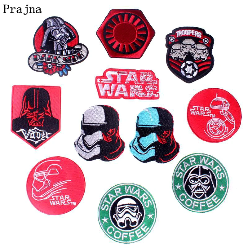 

Prajna Star Wars Iron On Patches For Clothing Embroidered Patches On Clothes Accessories DIY Stripes On Clothes Jeans Decoration
