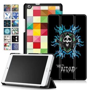 

Painting Ultra Slim Tri-fold Stand Leather Case Cover For Huawei Mediapad M3 Lite 8.0 CPN-W09 CPN-AL00 MON-W19 AL19 8" Tablet PC