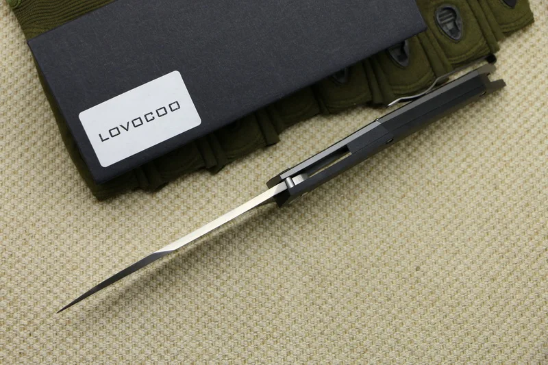 Складной нож LOVOCOO асимметричный D2 лезвие G10 ручка складной Открытый Кемпинг Охота