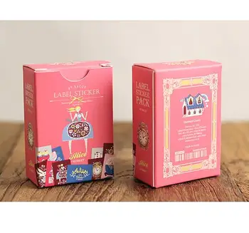 

48pcs/lot Alice Matchbox Happy Animal series paper Label sticker pack Decoration sealing label