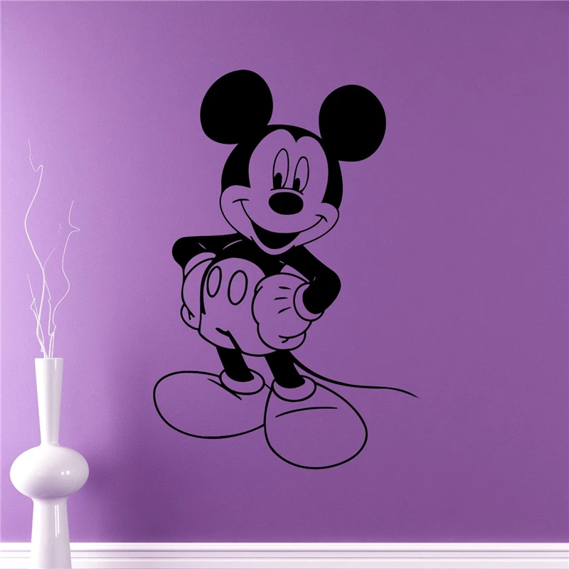 Mickey Mouse Wall Sticker Cartoon Vinyl Sticker Wall Art Decor Children