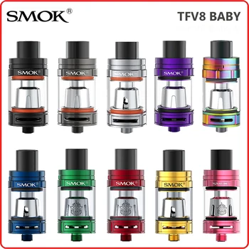 

Original SMOK TFV8 Baby Beast Vaporizer 3ML Vape Tank Top-filling Adjustable Airflow E Cigarette Atomizer VS V8 Big Baby V8 Tank