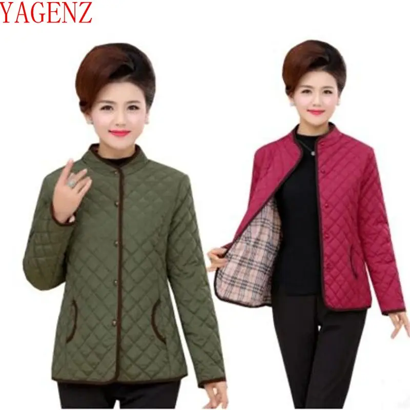 

Winter jacket coat NEW Middle-aged Women Fashion Down cotton coat Thin section Casual Keep warm Tops Large size Cotton coat 225