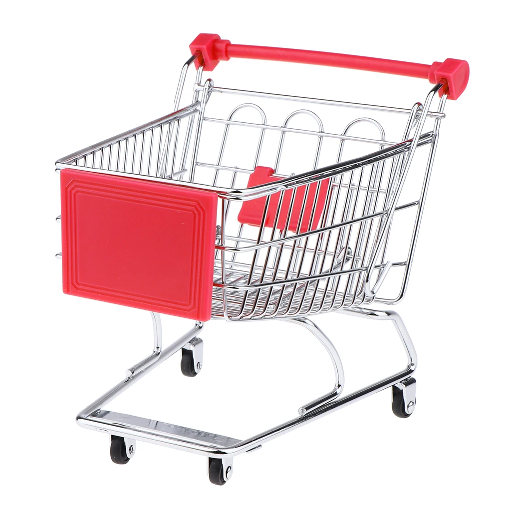 Multi Colors Children Handcart Simulation Mini Supermarket Shopping Cart Utility Cart Kids Pretend Play Toys Gifts