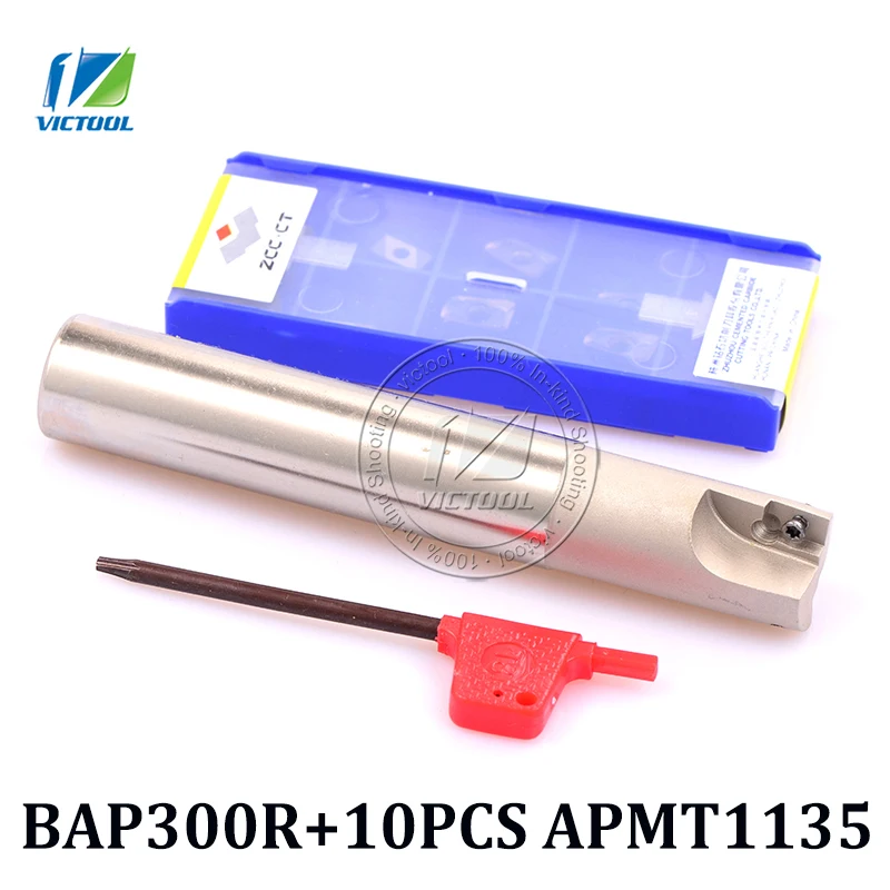 BAP 300R milling cutter tools with 10pcs APMT1135PDR Milling tool holder face mill for cnc milling machine for insert APMT1135 BAP 300R milling cutter tools with 10pcs APMT1135PDR Milling tool holder face mill for cnc milling machine for insert APMT1135