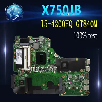 

Amazoon X750JB GT840M/2GB -I5-4200HQ Motherboard For Asus k750J A750J X750JN X750JB Notebook notebook motherboard mainboard