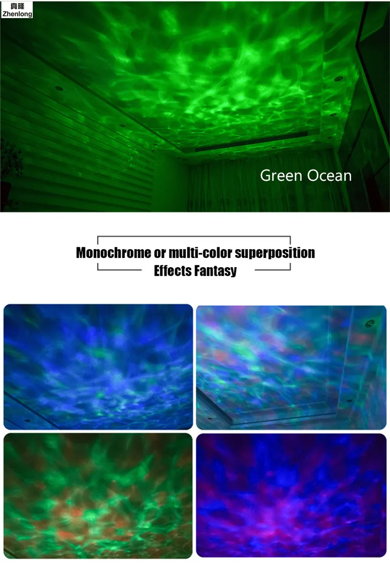 Музыка Звездное небо ночник 7 цветов Аврора волны океана проектор светодиодный USB лампа Luminaria Master Ночник детские подарки