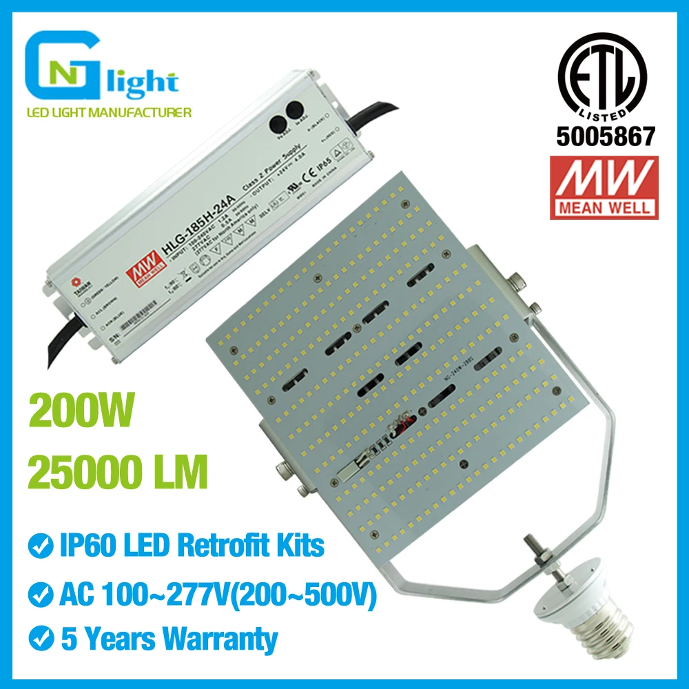 200 Вт LED Shoebox приспособление модернизации 1000 Автостоянка полюс свет E39 5700 К дневной