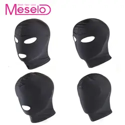 Meselo 4 стиля БДСМ фетиш-маска капюшон Slave Adult игры Секс-игрушки для пары рот открытыми глазами садо Интимная игрушка для фиксации