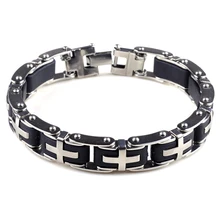 Fashion 316L Stainless Steel Cross Bracelets for Women Mens Cross Stainless Steel Bracelets Cuff Bangles Wristband Best Gift цена Fashion 316L Stainless Steel Cross Bracelets for Women Mens Cross Stainless Steel Bracelets Cuff Bangles Wristband Best Gift цены онлайн