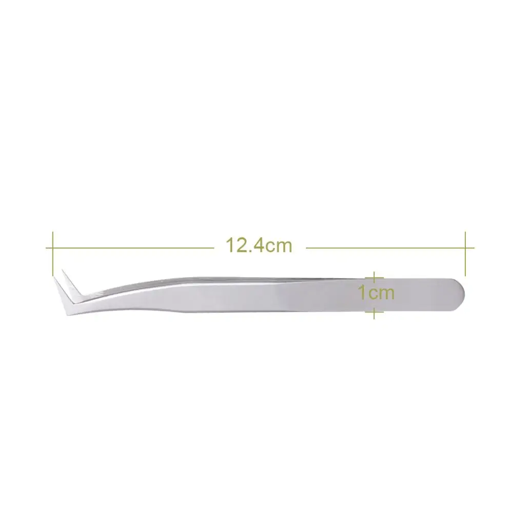 Volume Lash Tweezer Easy Fanning Lashes Tweezers for Extension Builing Tools with PU Brown Leather Packing 2