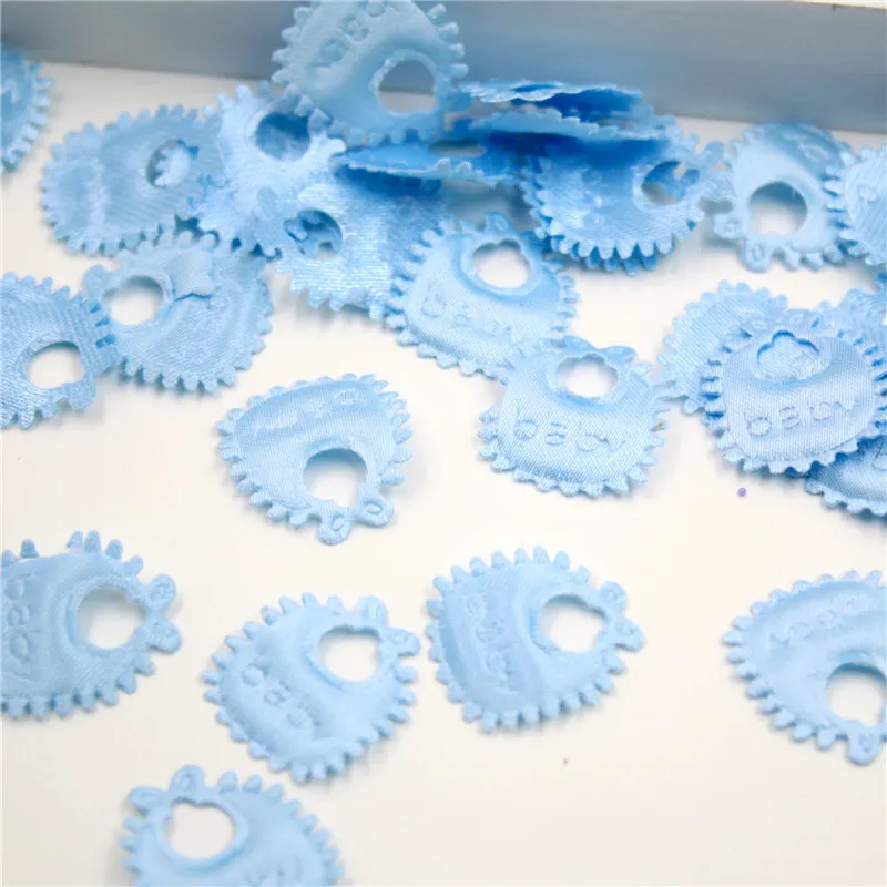 100pcs/pack Baby Shower Decoration Baptism Birthday Party Table Sprinkles Decor Footprint, Baby, Baby Carriage, Bib Style 62526