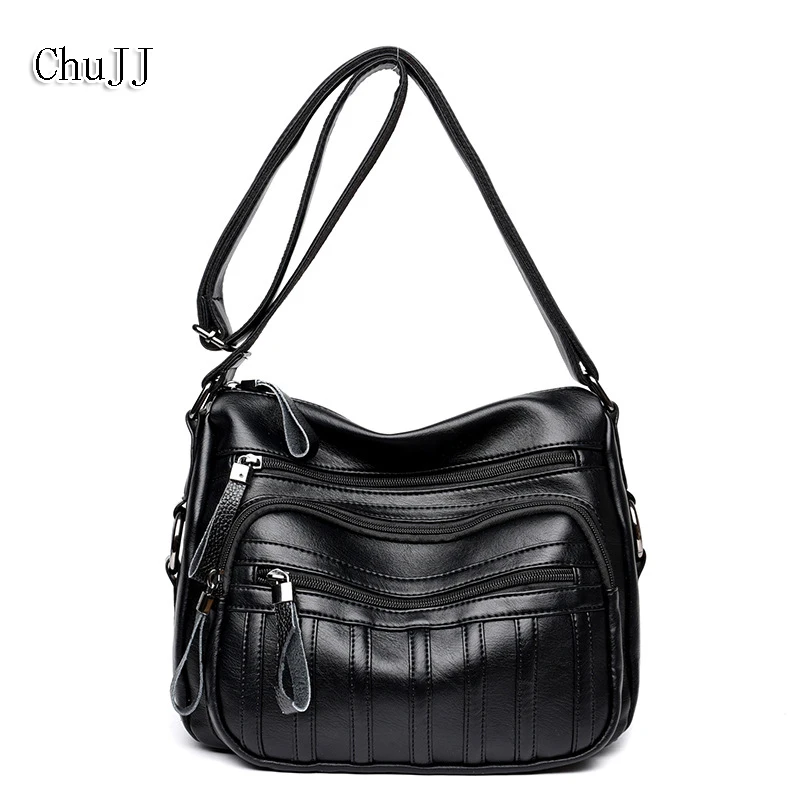 

European and American Style Fashion Women's Genuine Leather Handbags Shoulder CrossBody Bags Fashion Soft Hobos Women Bags