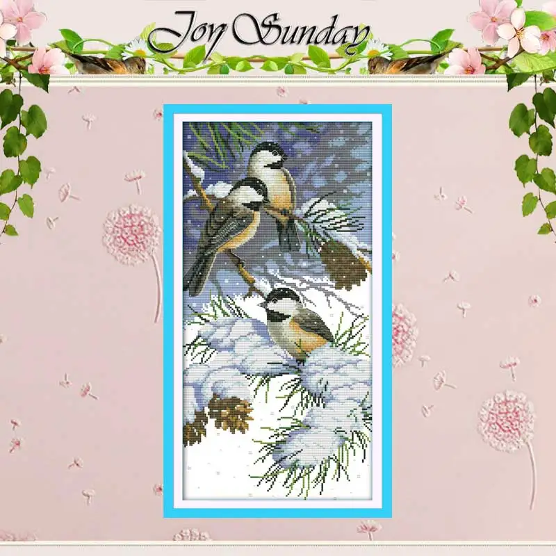 

Free Ship Autumn Birds (2) Painting Counted Cross Stitch 11CT 14CT Cross Stitch animals Cross-Stitch Kit Embroidery Needlework