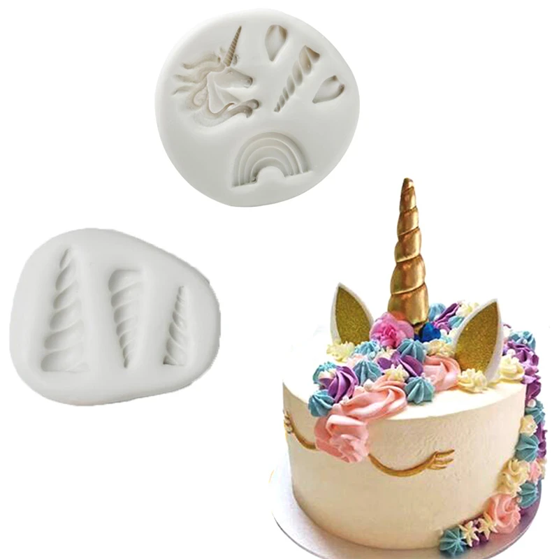 

1PC Unicorn Shaped Fondant Silicone Mold DIY Cake Baking Tool Craft Cake Decorating Tools Chocolate Pastry Mold B042/B043