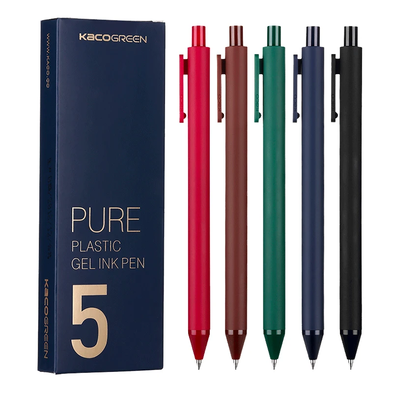 

TUNACOCO Gel Pens KUCO 5pcs 0.5mm Nib 5 Color Gel-ink School Office Supplies Bb1710177
