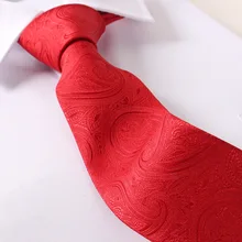 Китайский Красный Стиль Свадебный галстук для мужчин Пейсли Цветочный Принт костюм узкий галстук Corbata Gravata Жених бренд Vestidos