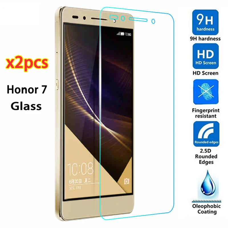 

2 Pcs for Huawei Honor 7 Tempered Glass Film for Honor 7 lite 5C Full Cover Screen Protector on Honor 7 Glass Clear Transparent