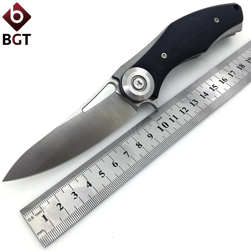 Comprar Plegable cuchillo de bolsillo D2 9CR18MOV hoja G10 de combate táctico herramientas de caza de supervivencia al aire libre campamento EDC Flipper cuchillos