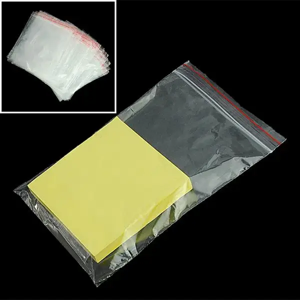 WITUSE 100 Small Plastic Clear Zip Lock Bag 10x15cm Transparent Zip Bag