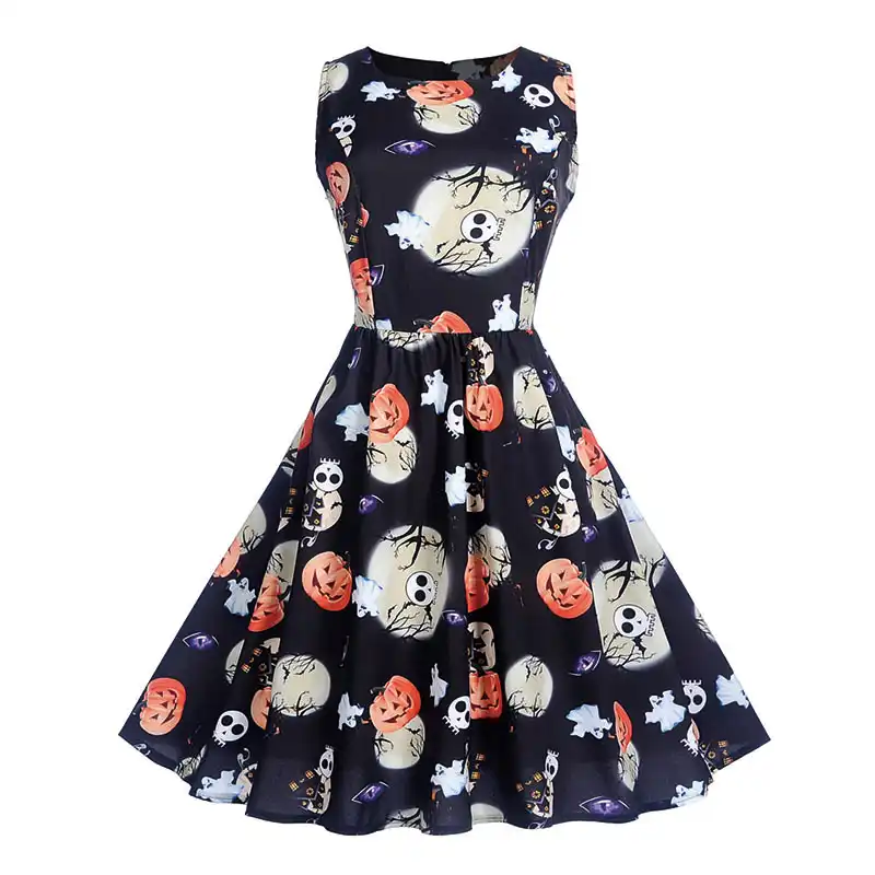 pumpkin swing dress