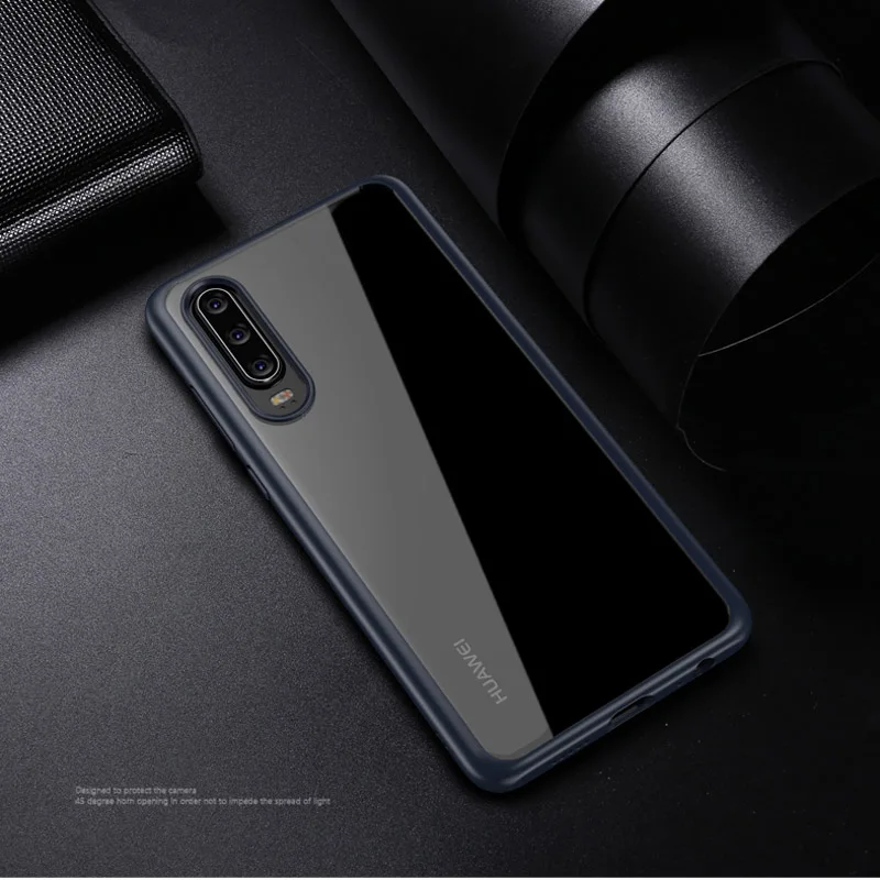 Blue ITEUU противоударный Прозрачный чехол для huawei P30 P30 PRO P30 Lite чехол s TPU акриловый прозрачный чехол для huawei P30 P30PRO P30Lite - Цвет: Blue
