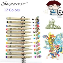 Superior 12 Color Drawing Artist Soft Brush Soluble Sketch Graffiti Marker for School Stationery Watercolor Paints Art Supplies