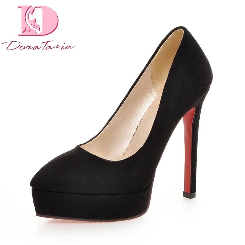

Doratasia Brand New Wholesale Big Size 32-43 High Heels Party Women Shoes Woman Sexy Pointed Toe Platform Slip On Pumps Stiletto