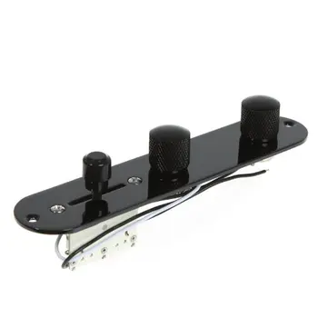 

Wired Loaded Control Plate Harness Switch Knobs for TL Tele Telecaster Guitar Black